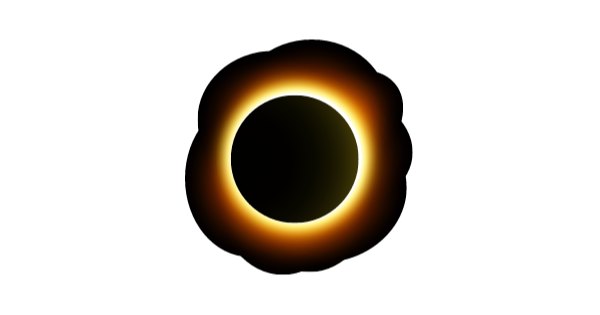 Illustration of the ring of fire during the annual solar eclipse
