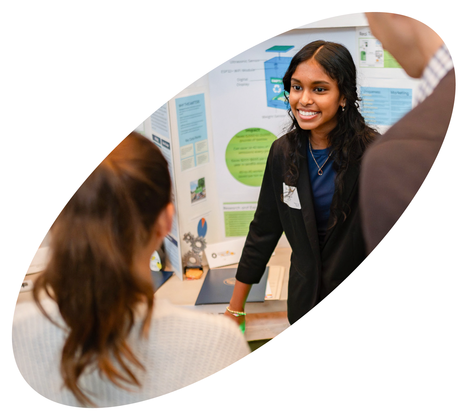 Image of woman presenting a project.