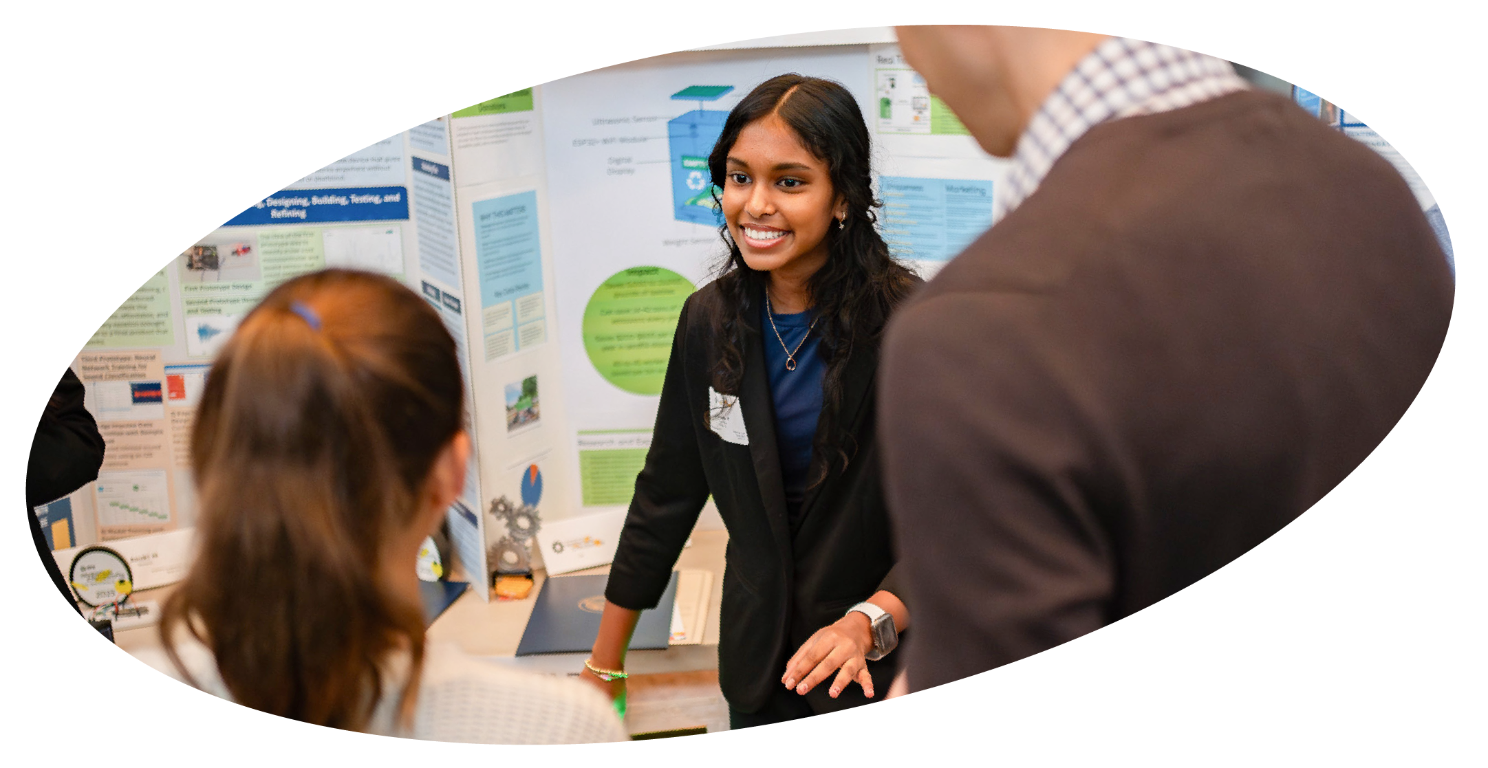 Image of woman presenting a project.
