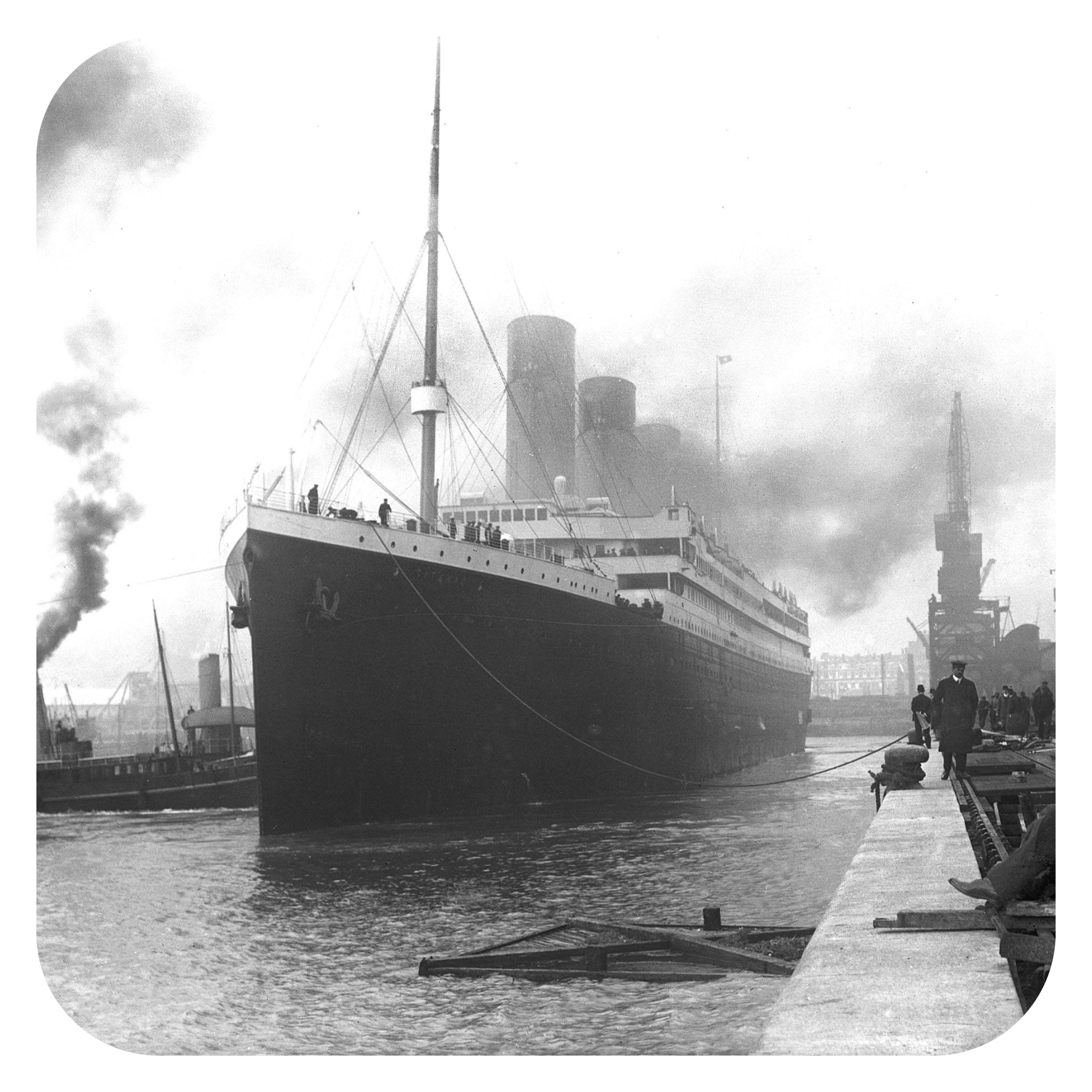 12:15 a.m. – Titanic begins its maiden voyage from Southampton, England.
